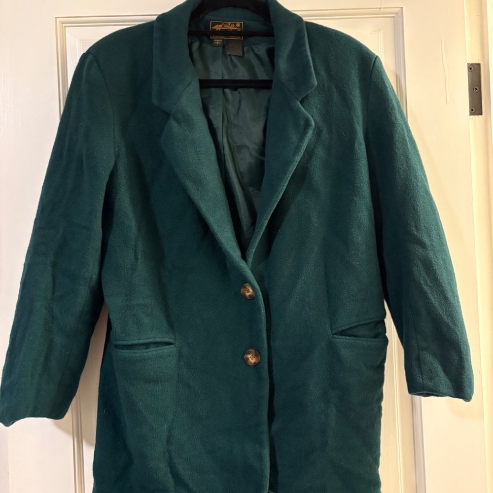Vintage Eddie Bauer Wool Blazer – Women’s Small – Forest Green – Made in USA